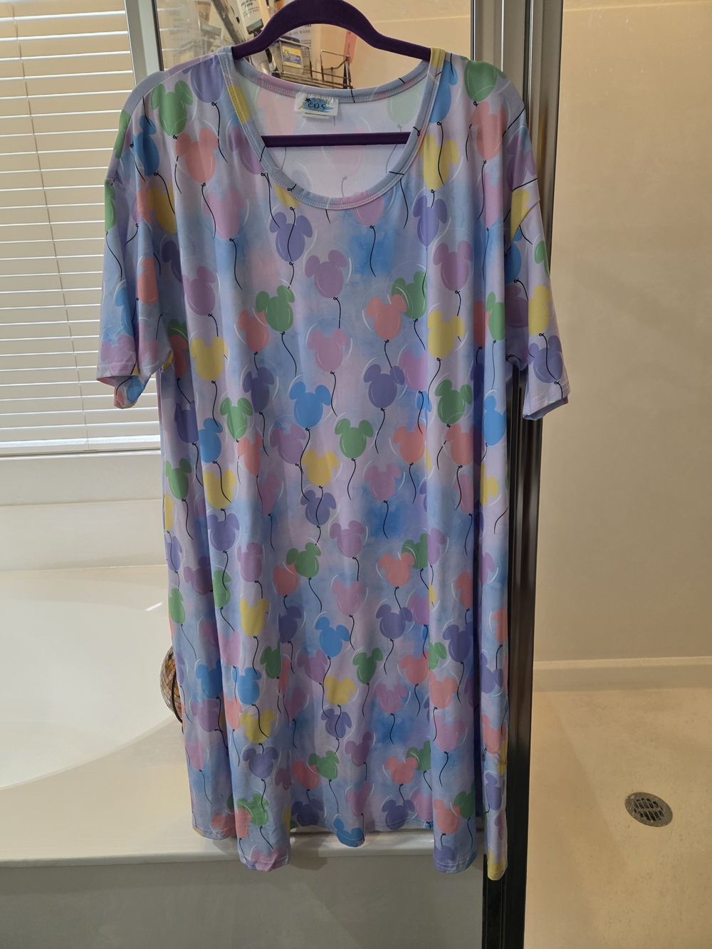 Disney Pastel Balloon Print Dress- Light Purple